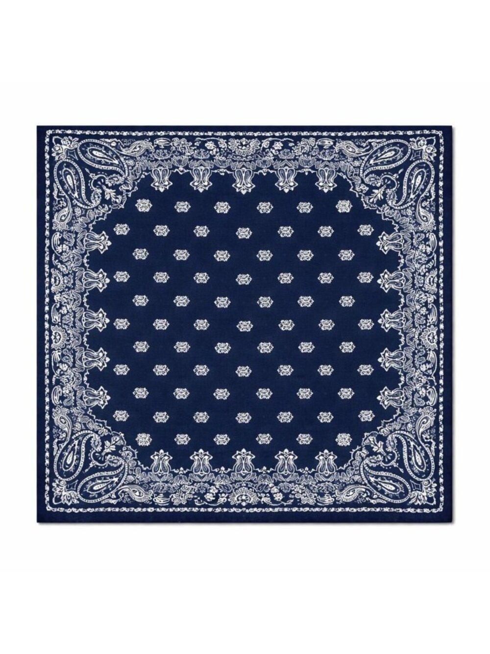 Navy Blue Paisley Wild Rag Scarf 26x26 Western Cowgirl Bandana
